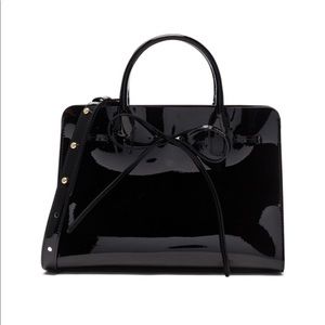 Mansur Gavriel mini sun bag in black patent